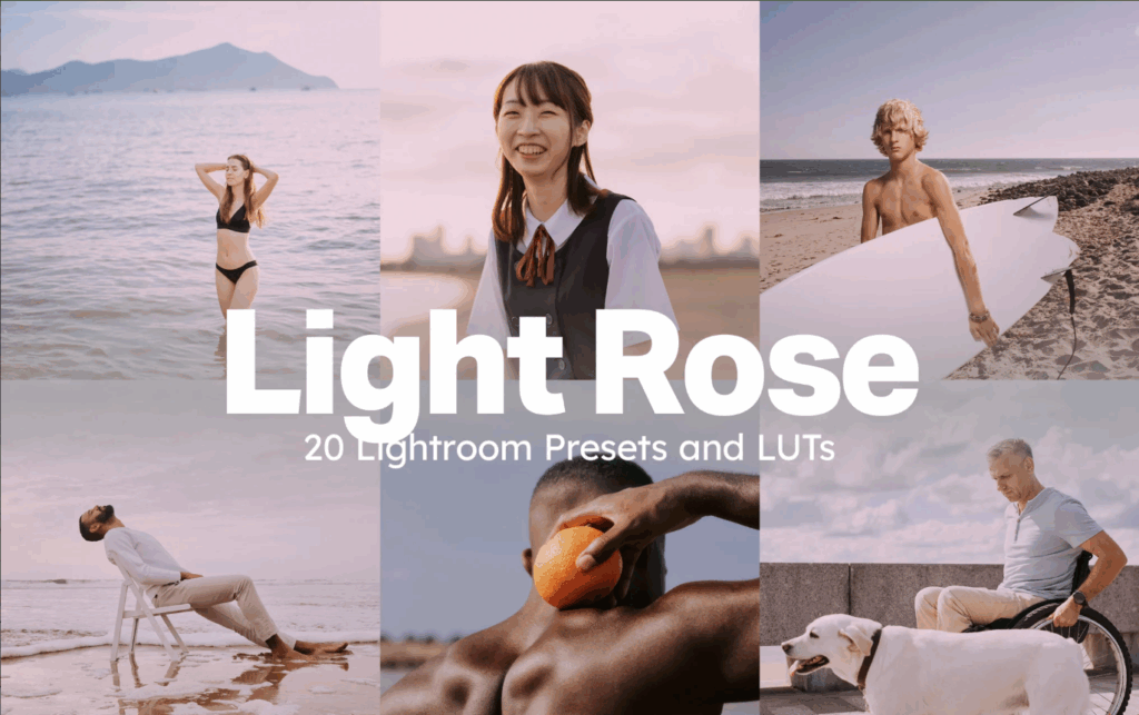 20 Light Rose Lightroom Presets and LUTs