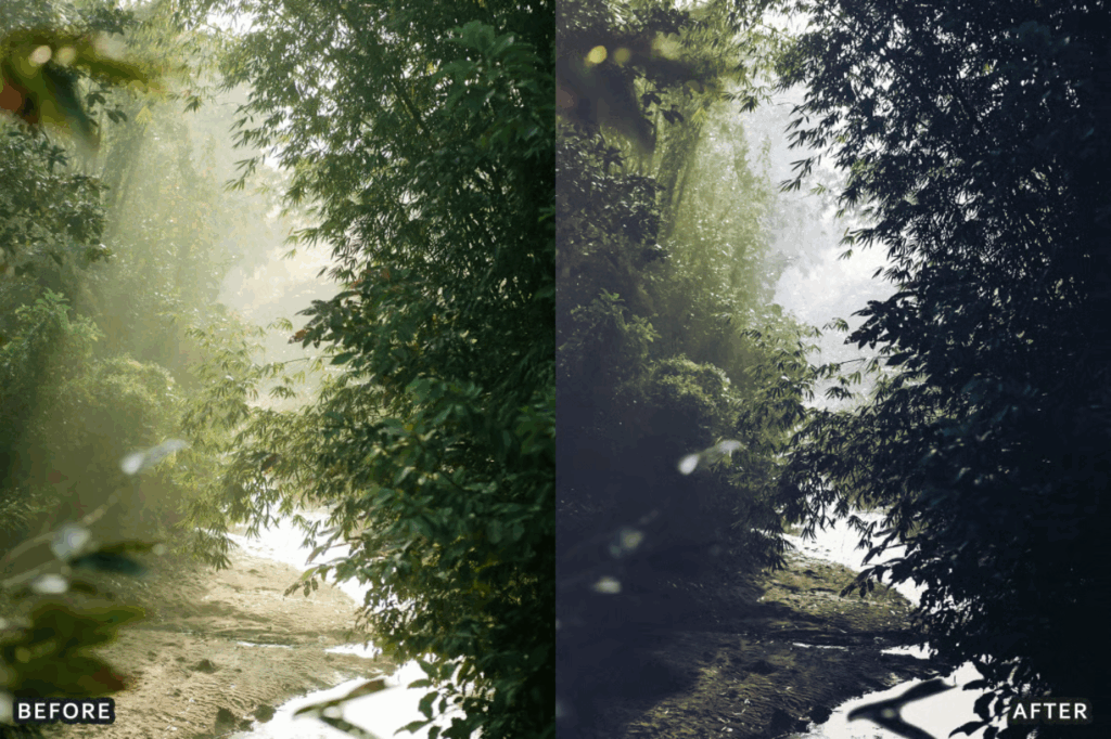 AI Optimize Dark Green Lightroom Presets